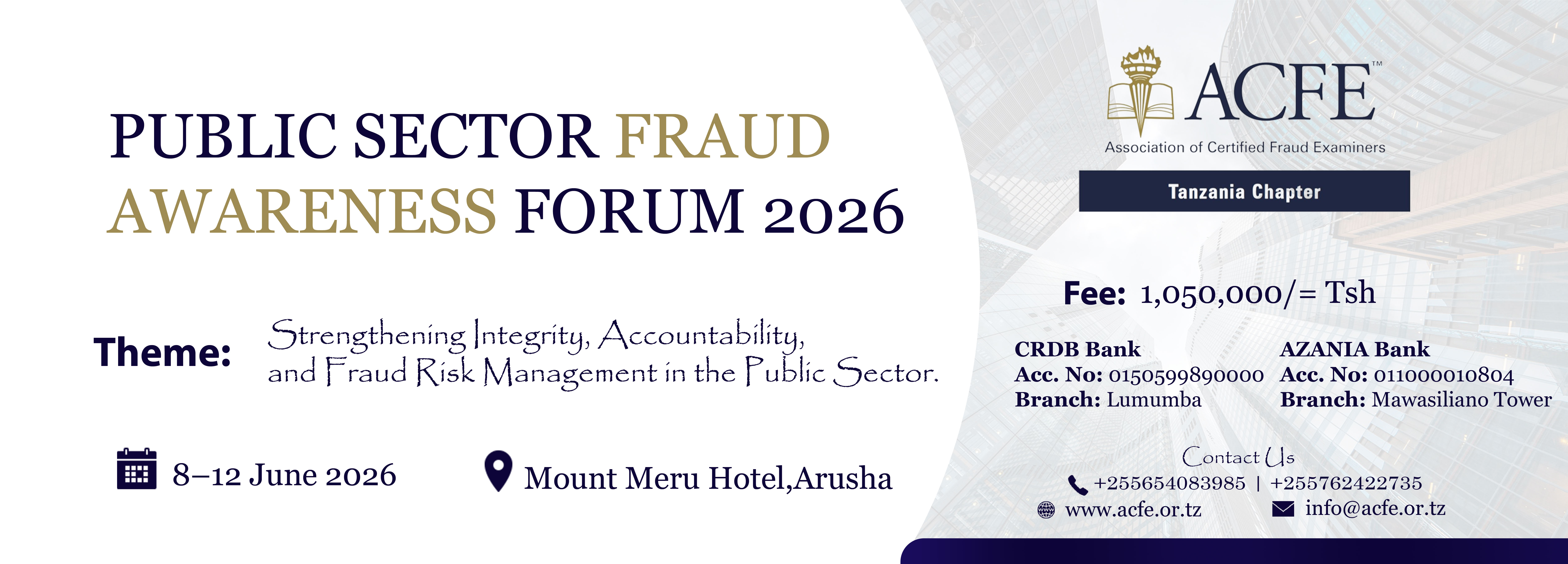 PUBLIC SECTOR FRAUD MANAGEMENT & COMPLIANCE FRAMEWORKS (FORUM)